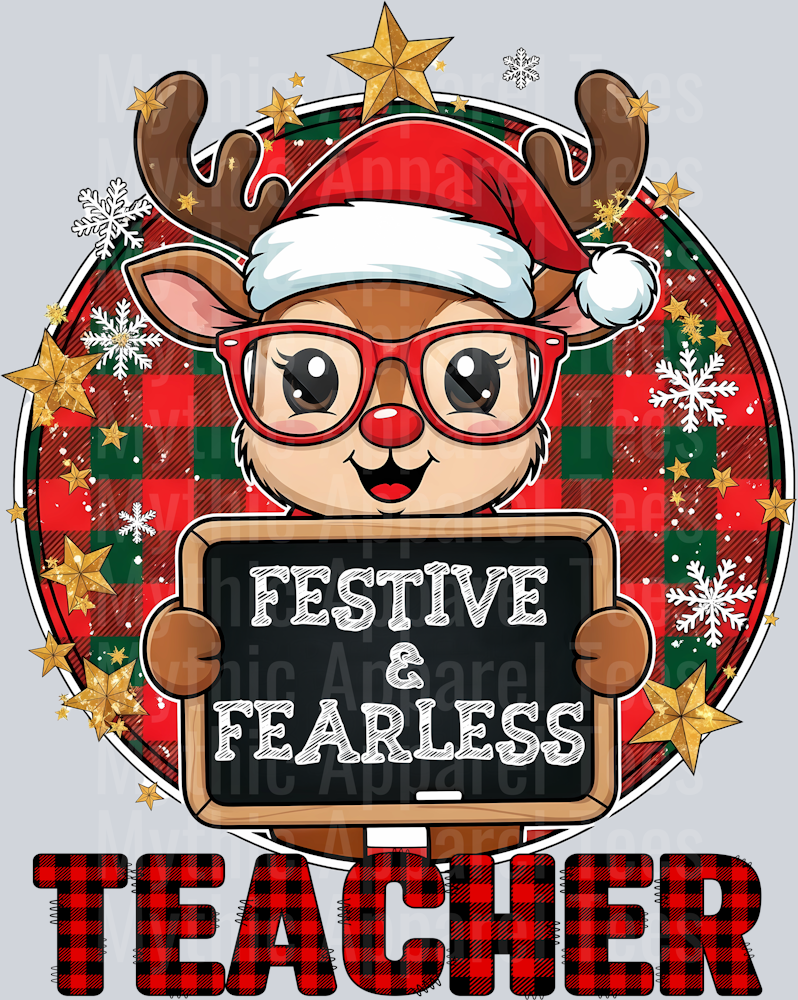 festive fearless red
