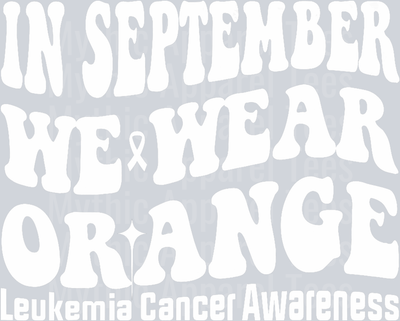 In September We Wear Orange Leukemia Cancer Awareness Groovy T-Shirt