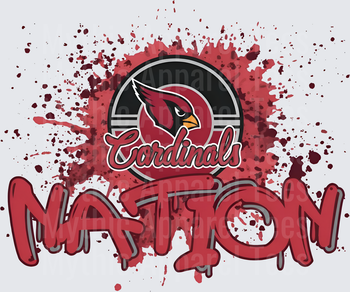NFL Transfers Arizona Cardinals Nation Blood Splatter Design