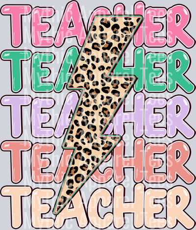 TEACHER Cheetah THUNDER DTF Teacher Transfers