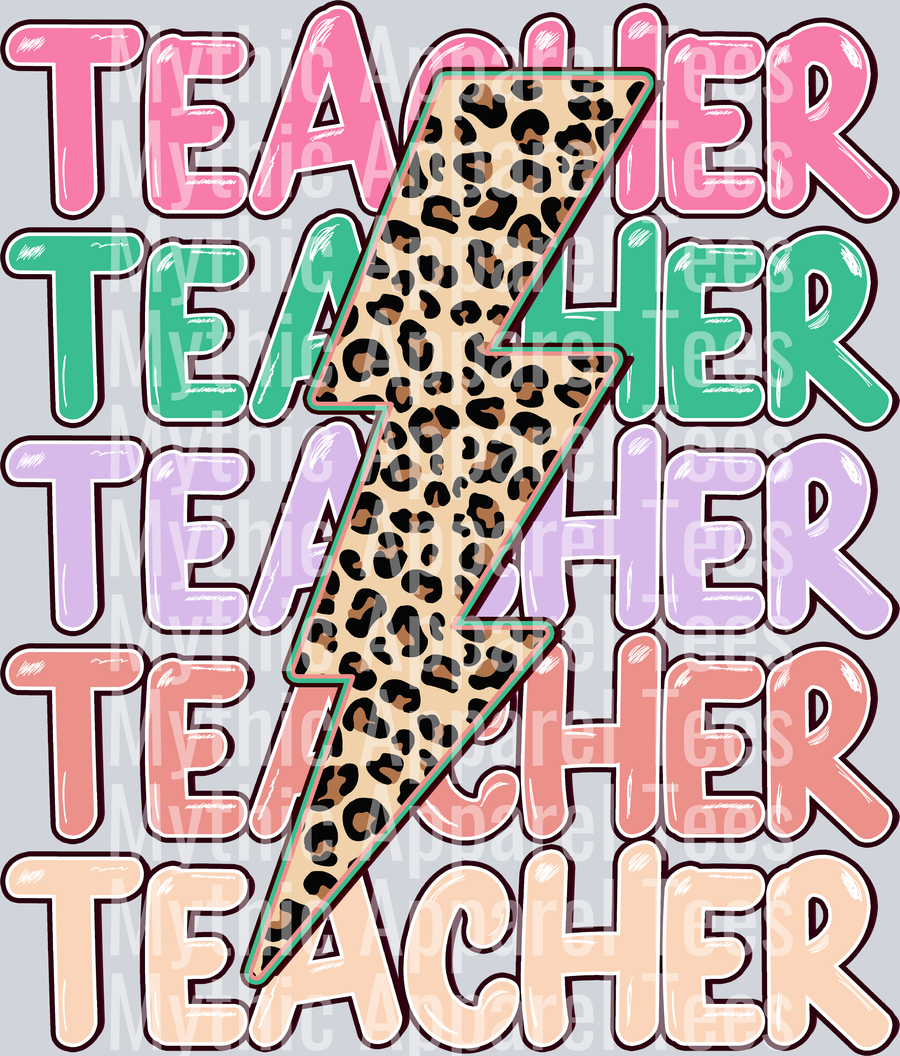 TEACHER Cheetah THUNDER DTF Teacher Transfers
