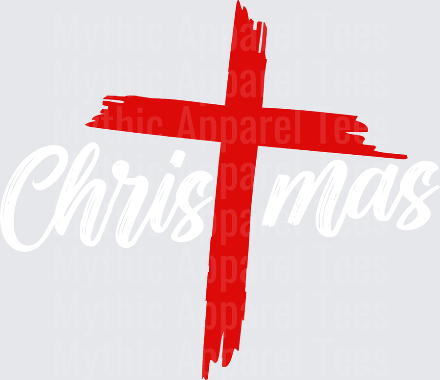 ChristmasCROSS6 WhiteRed-Joy7design