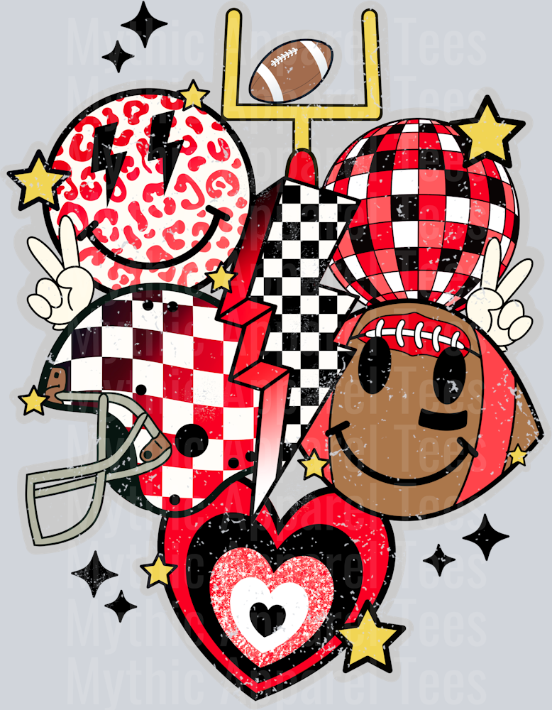 Retro_Football_Collage_Red_Grunge 2