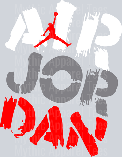 RED WHITE GREY Spray Paint Michael Jordan Chicago Bulls Jordans Nike DTF Michael Jordan Transfers