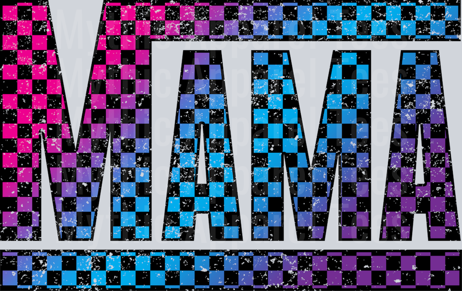Black Rainbow Checkered Mama