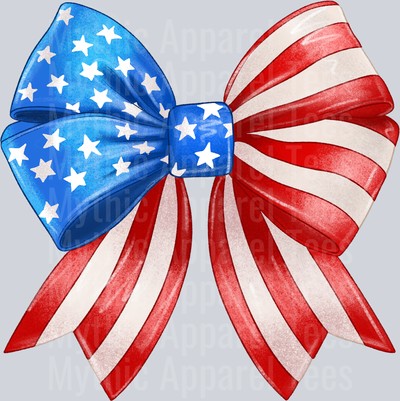 4th of july bow 2 Red White and Blue Patriotic DTF 4th of July Transfers