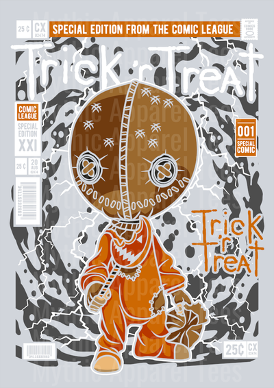 Sam Trick or Treat Comic Book Cover STYLE DTF Pop Culture Transfers