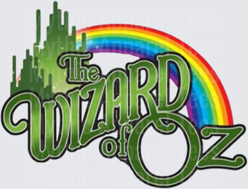 The Wizard of Oz Emerald City Rainbow Logo Graphic Design