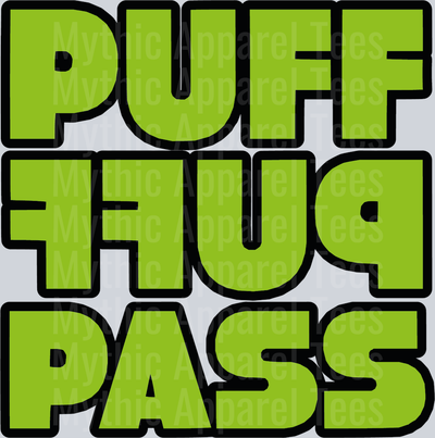 Puff Puff Pass weed plant DTF Weed Transfers