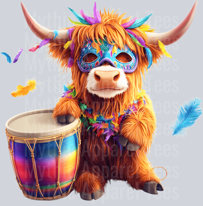 AZ795 Mardi Gras Highland Cow (3)