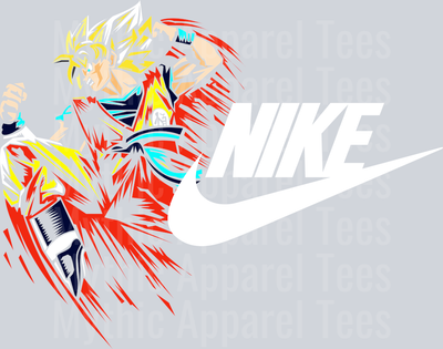 GOKU SUPER SAYIN JUST DO IT DTF Nike Transfers