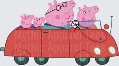 Peppa Pig Family Road Trip in Red Car