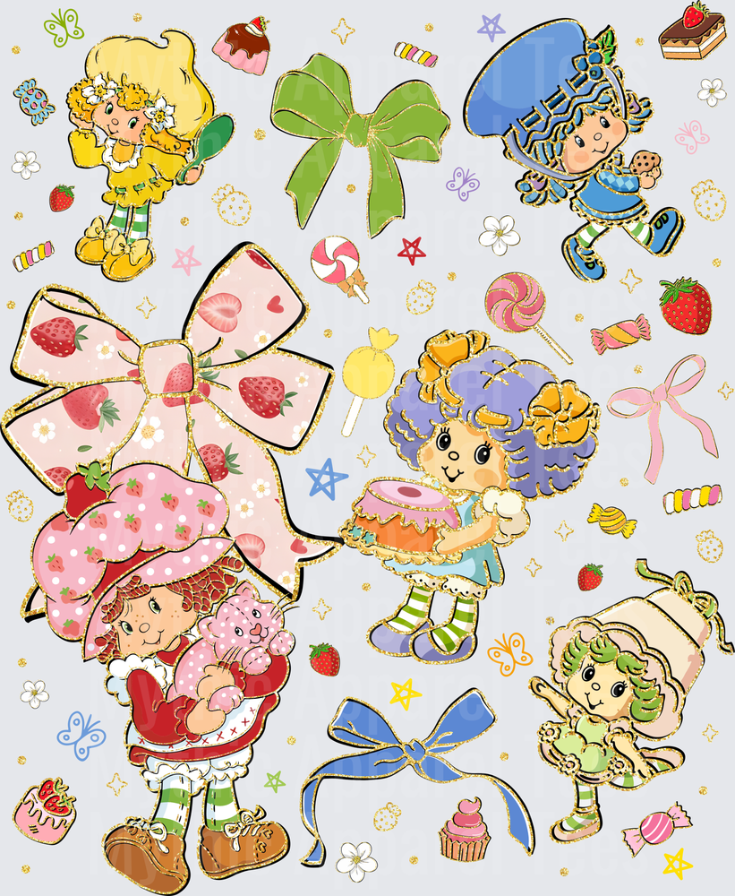 Strawberry Shortcake Characters Candy Bows Sweet Treats Bundle