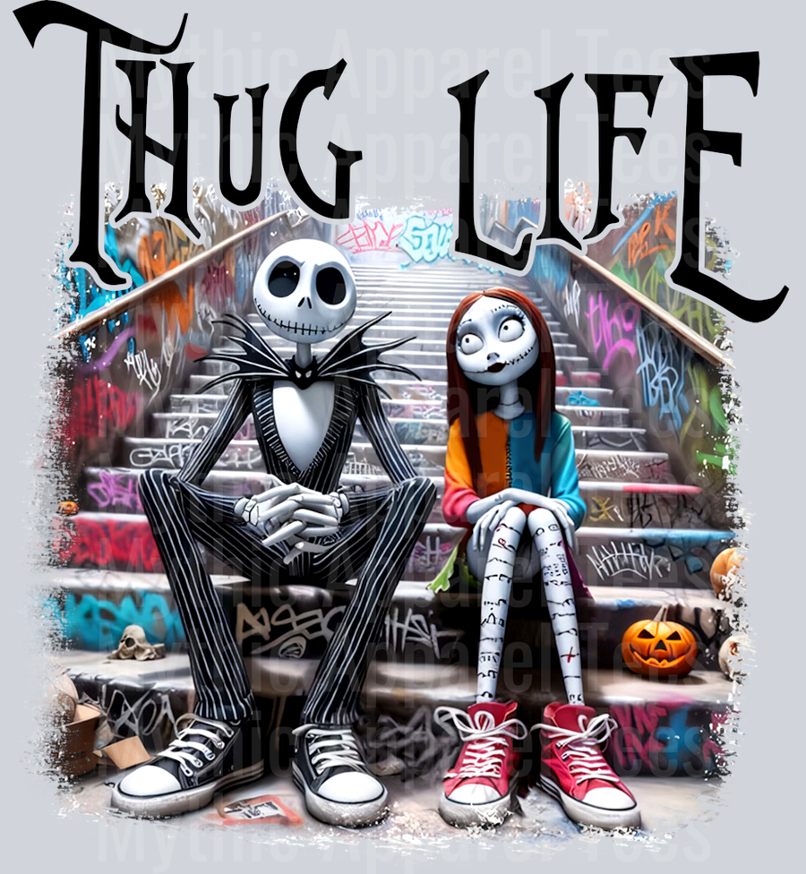 Jack Skellington THUG LIFE nightmare before Christmas Halloween DTF Thug Life Transfers