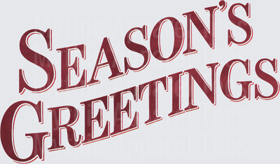 Season's Greetings Bold Deep Red Vintage Holiday Typography Design