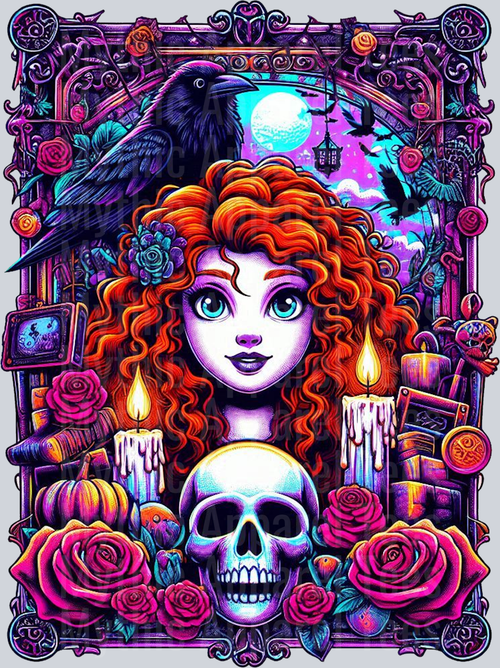 Merida1 Disney Princess Tarot Card