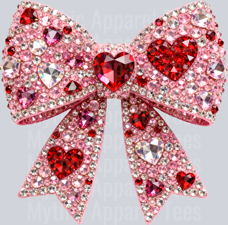 Rhinestone Bow Valentines Day