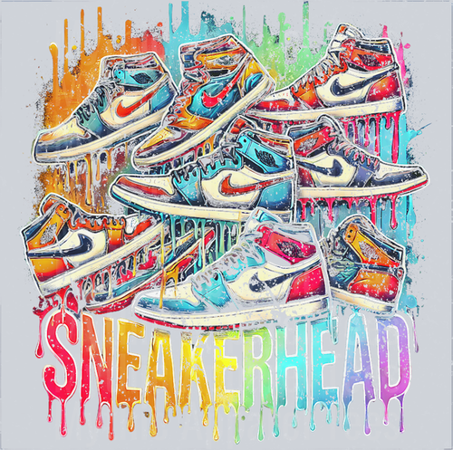 Sneaker Head Streetwear Style DTF Sneaker Transfers