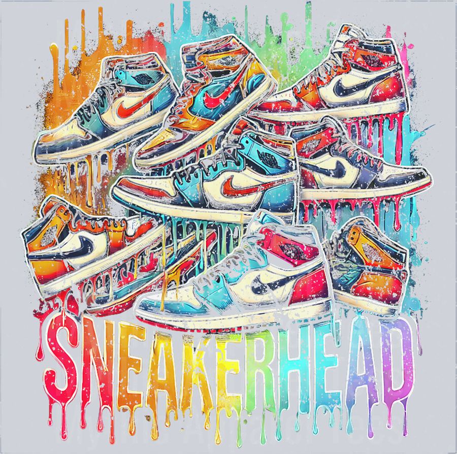 Sneaker Head Streetwear Style DTF Sneaker Transfers