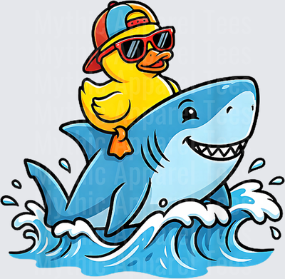 Jeep Ducks Cool Rubber Duck Riding Shark Ocean Waves