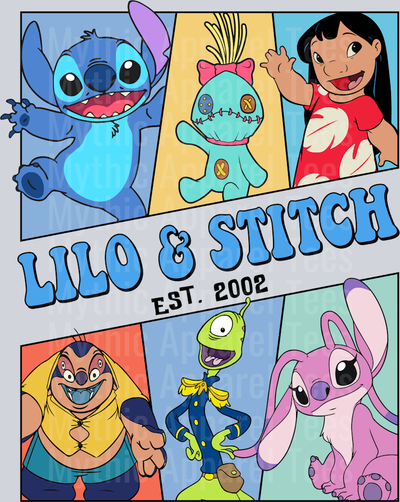 Lilo and Stitch movie poster with middle words DTF Lilo and Stitch Transfers