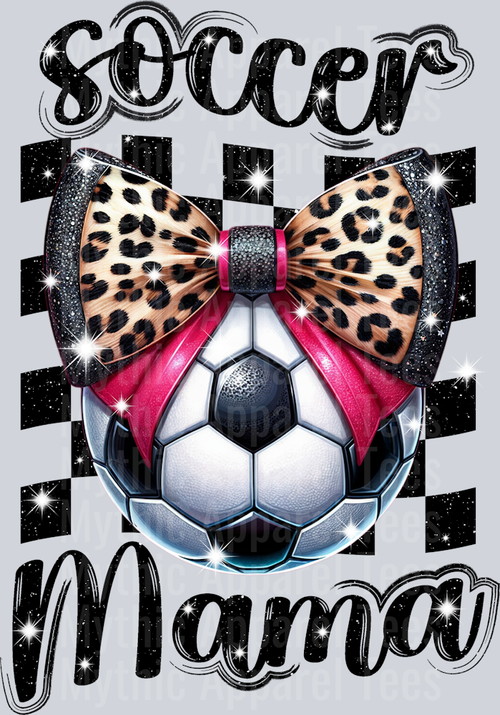 Soccer mama with checkers and ball cute DTF Sports Transfers