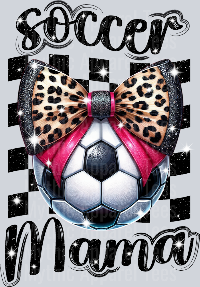 Soccer mama with checkers and ball cute DTF Sports Transfers