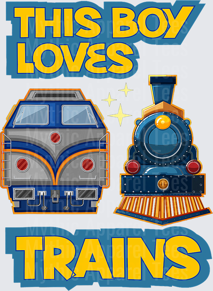 This Boy Loves Trains Funny Train Lover Railway Boys Toddler T-Shirt