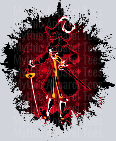James Hook Cpt Hook Disney Peter Pan Dark Silhouette Color Splash Crystal Ball Vision