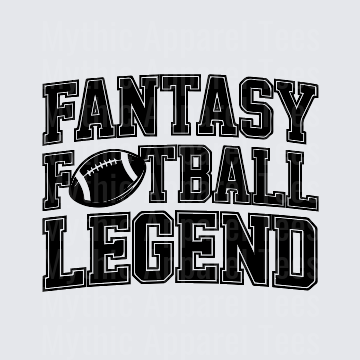 American Football Fantasy Football Legend Bold Varsity Text