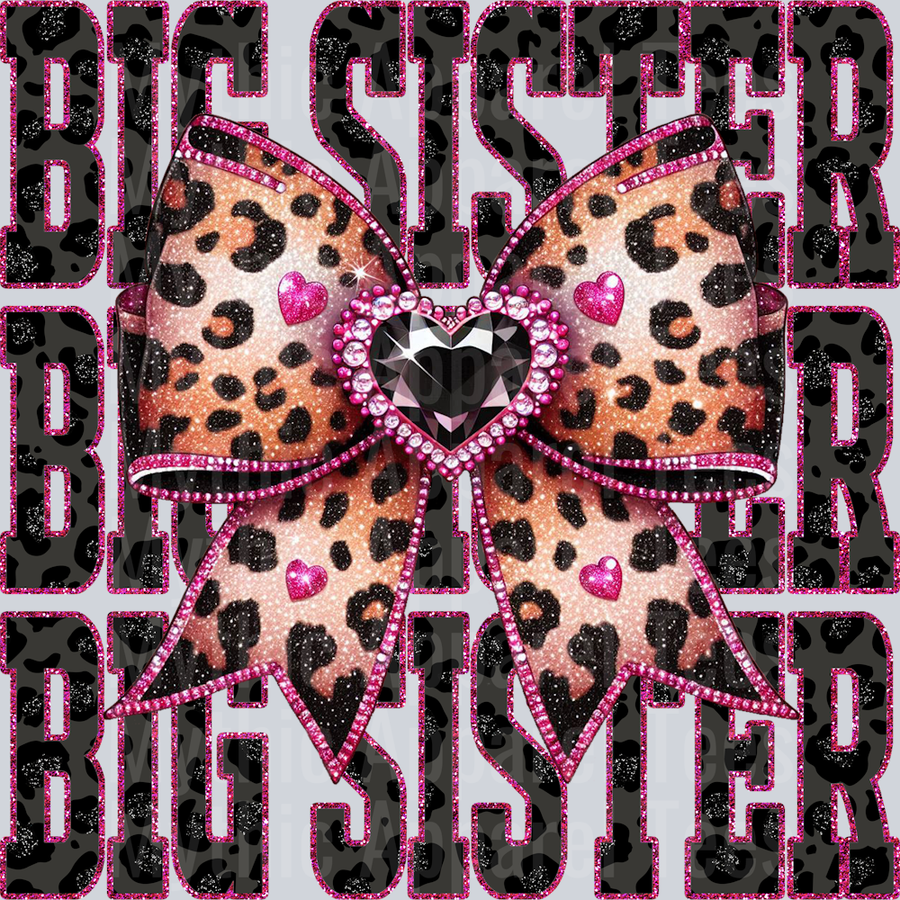 Leopard Bow Big Sister