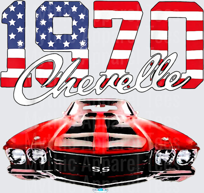 Vintage 1970 Chevelle 70 Classic American Muscle Car Hot Rod T-Shirt