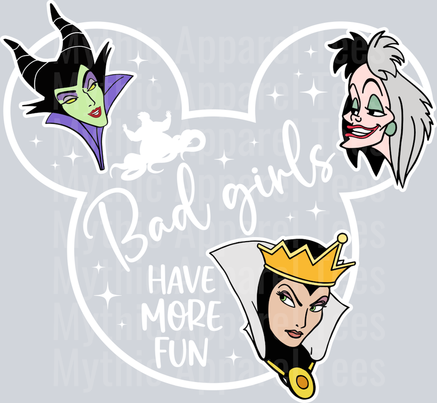 Bad girls have more fun DTF Disney Villains Transfers