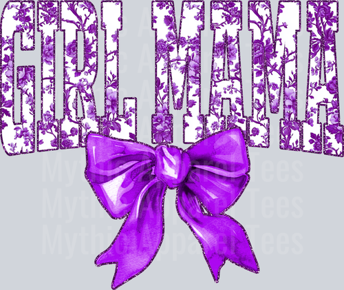 Purple Toile Girl Mama