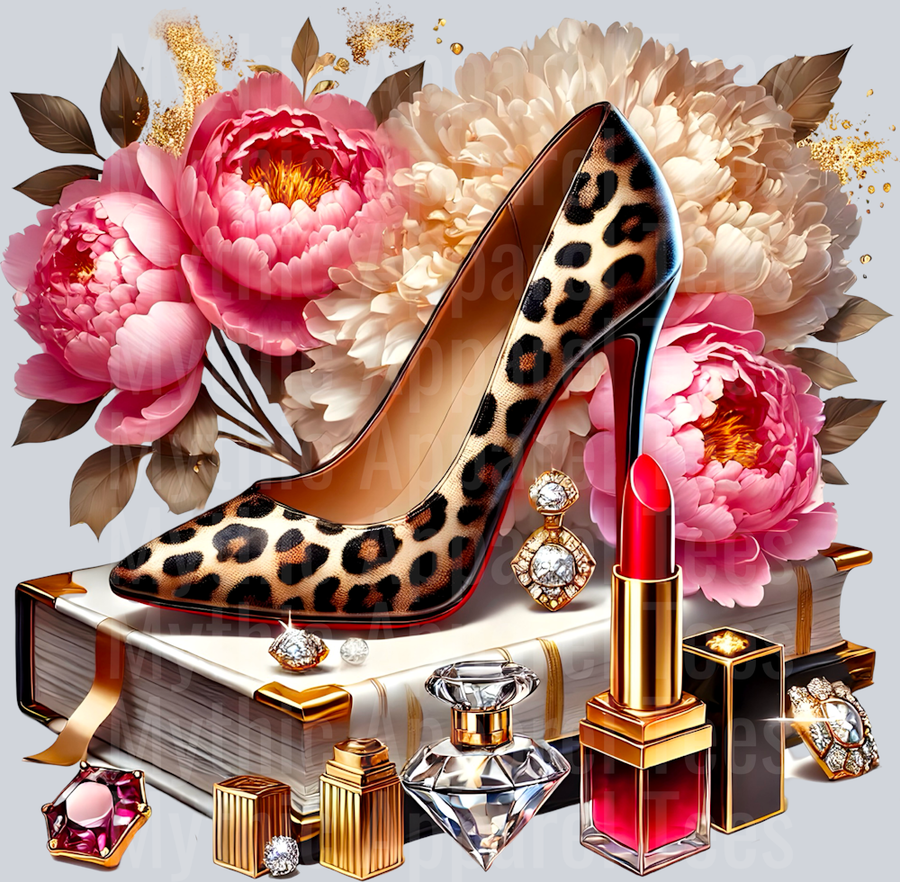 6 Leopard Heels Glam DTF Glam Transfers