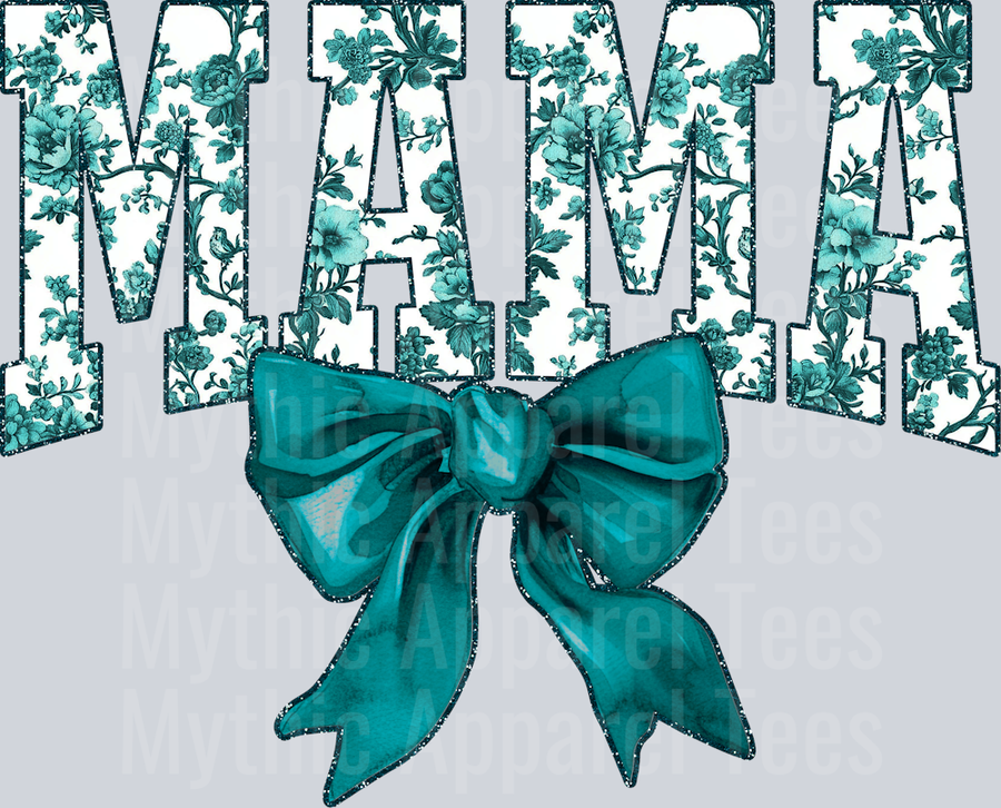 Teal Toile Mama