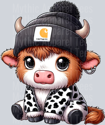 11 Leopard print Cowhartt Highland Cow DTF Carhartt Highland Cow Transfers