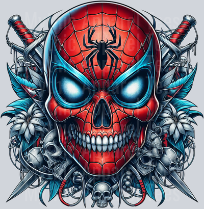 Spiderman Skull 2 DTF Superhero Transfers