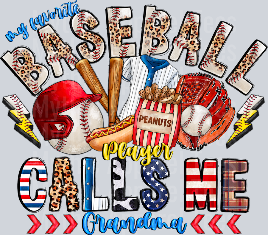 My Favorite Baseball Player Calls Me Grandma Patriotic