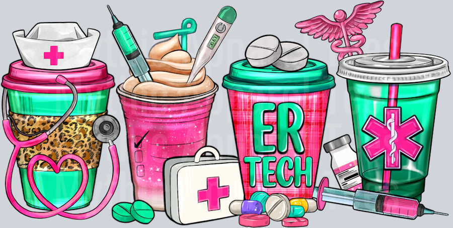 ER Room Tech DTF Nurse Transfers