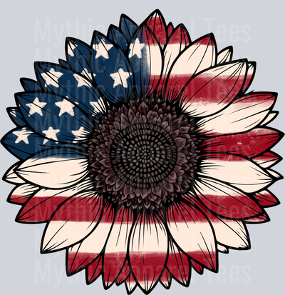 Sunflower Mom Sister Daughter Grandma Design DTF Patriotic Transfers