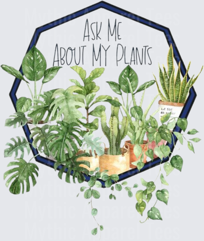 Plant Lovers Ask Me About My Plants Geometric Watercolor