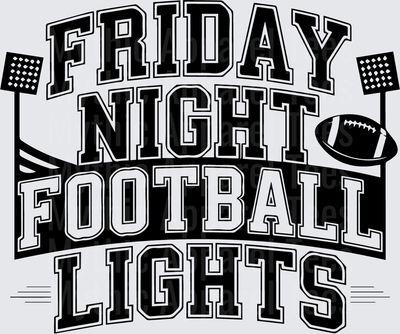 American Football Friday Night Lights Bold Varsity Typography