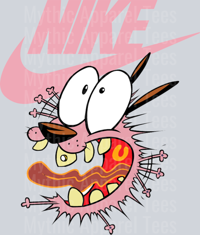 Courage the cowardly dog JUST DO IT DTF Nike Transfers