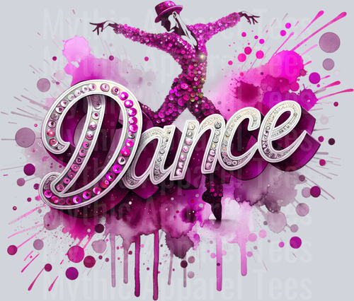 Dance with Male Dancer Pink DTF Dance Male Transfers