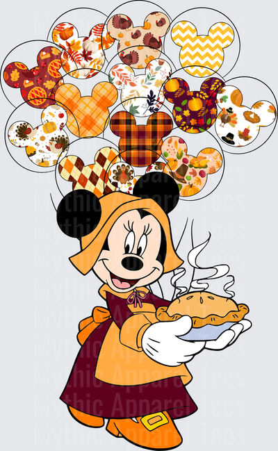 Disney Fall and Thanksgiving Minnie Mouse Pilgrim Pie Balloons