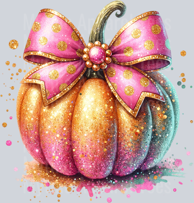 glitter-pumpkin-with-bow-png