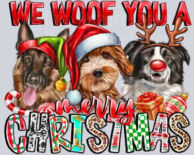 We Woof You A Merry Christmas Dog