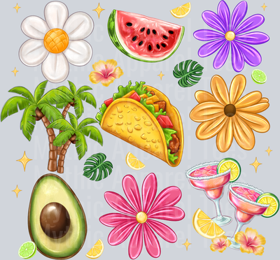 Summer Tropical Design DTF Summer Transfers