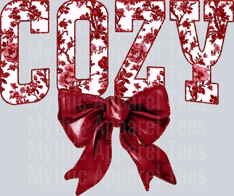 Maroon Toile Cozy